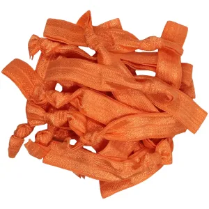 Orange Ribbon Hair Ties - 20 Pack