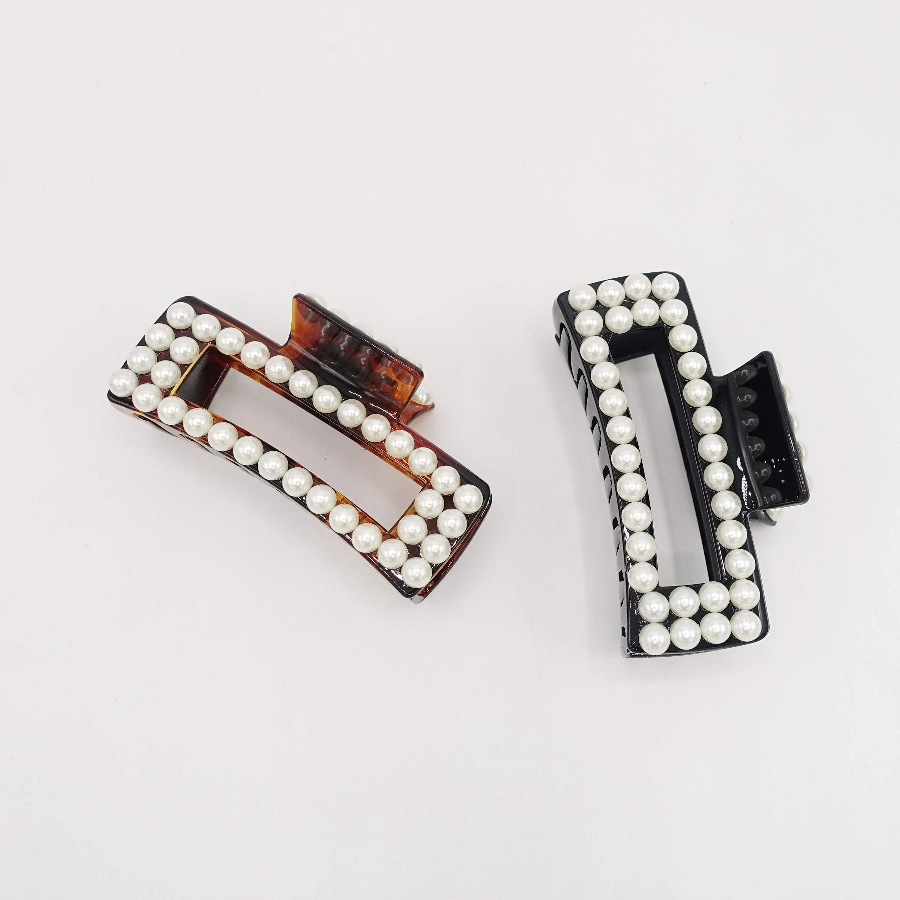 pearl hair claw rectangle  hair clamp hair accessory for women