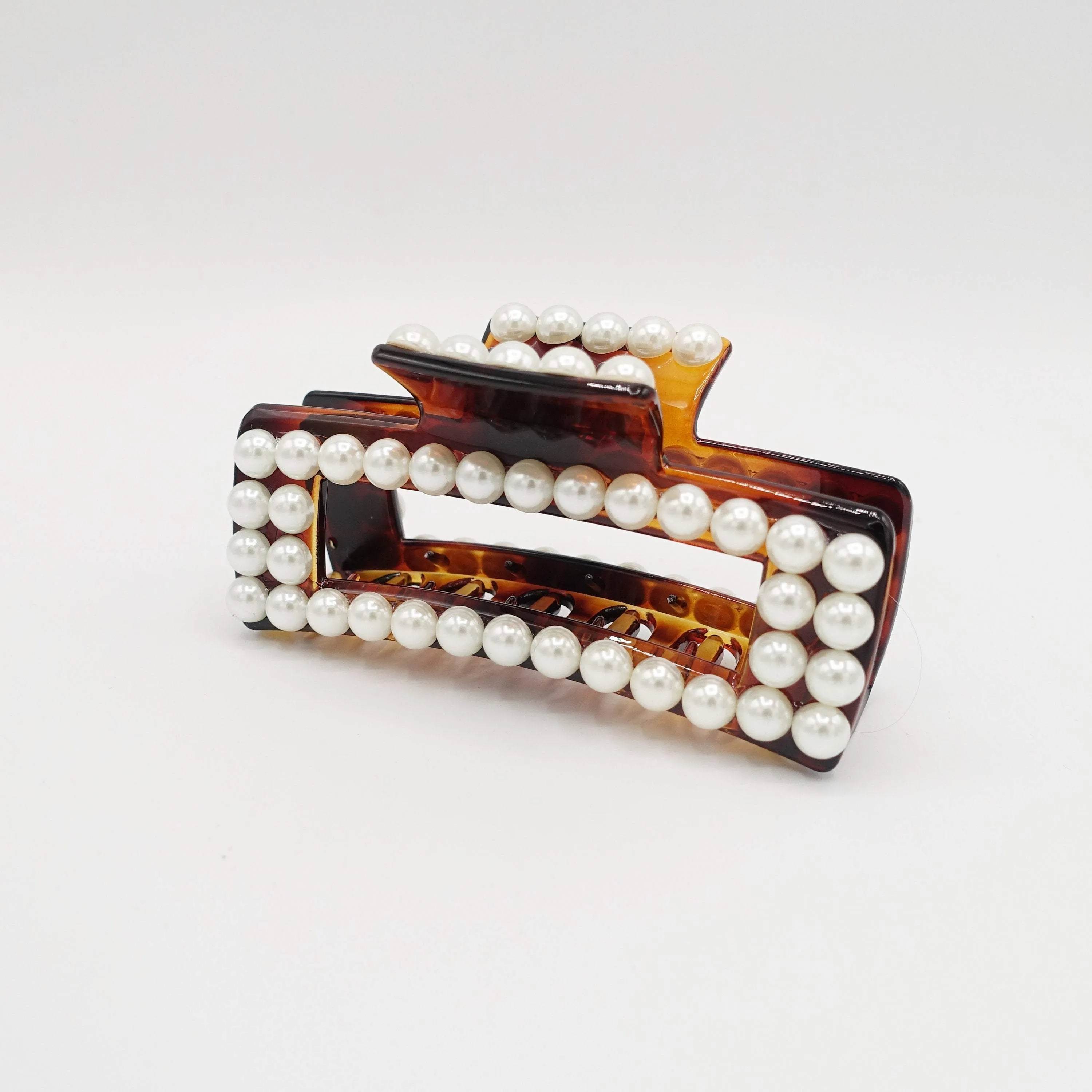 pearl hair claw rectangle  hair clamp hair accessory for women