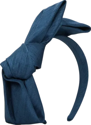 Phase Eight Blue Silk Bow Headband Bnwt One Size