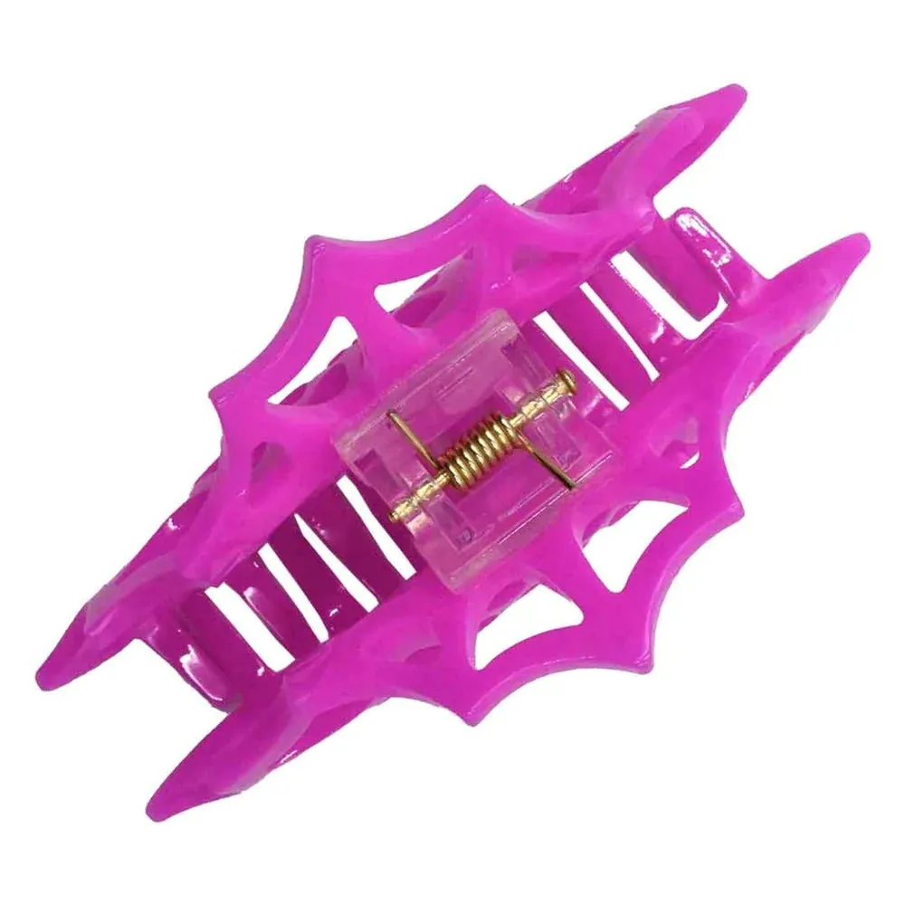 Pink Spiderweb Hair Claw Clip