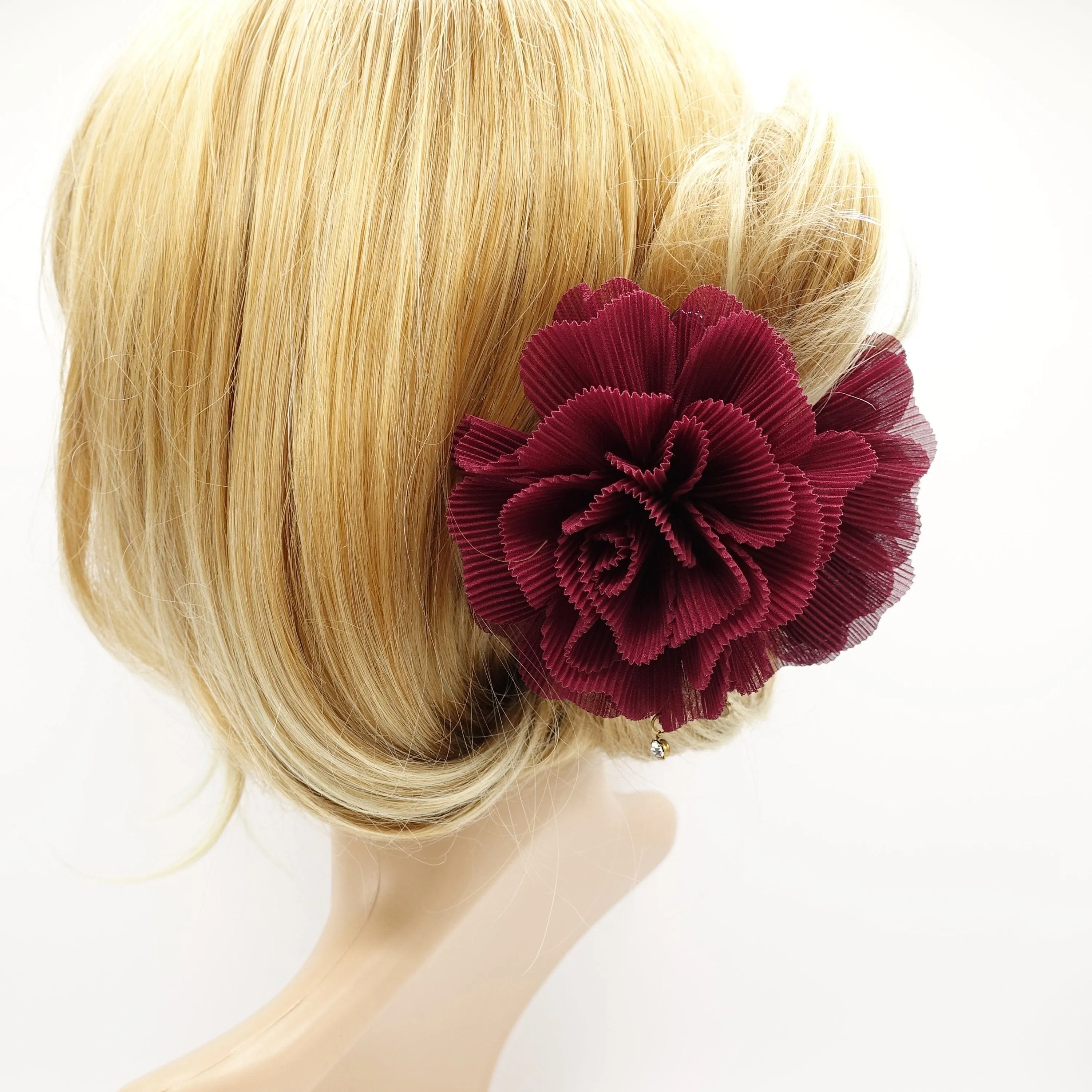 Pleat Petal Dahlia Flower Hair Jaw Claw Gift Women Hair Accessories