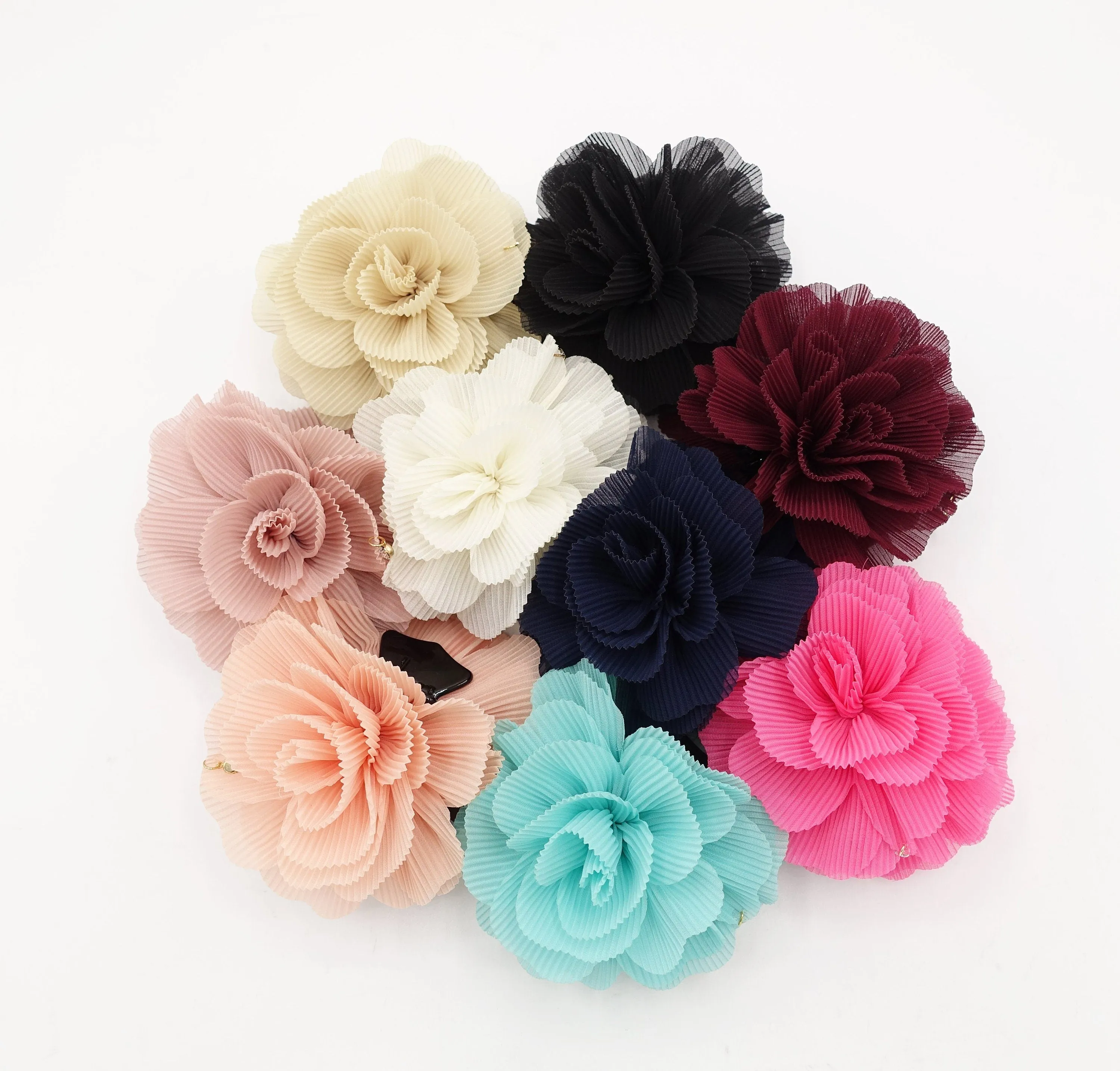 Pleat Petal Dahlia Flower Hair Jaw Claw Gift Women Hair Accessories