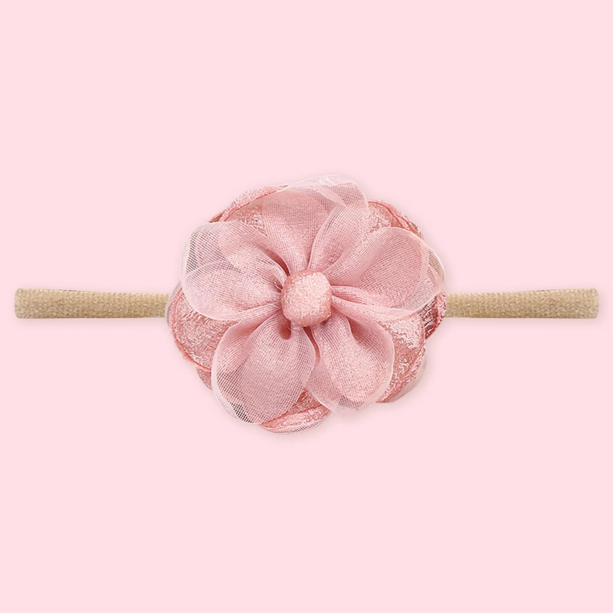 Polka Tots Floral Headbands Set - Pink