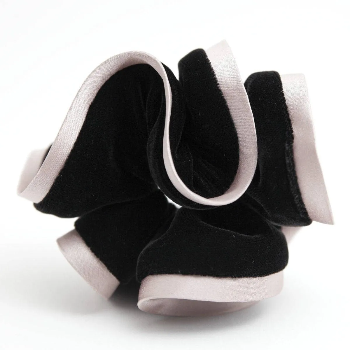 silk velvet scrunchies solid Color Trim Two Tone Premium elastic hair tie women accessory