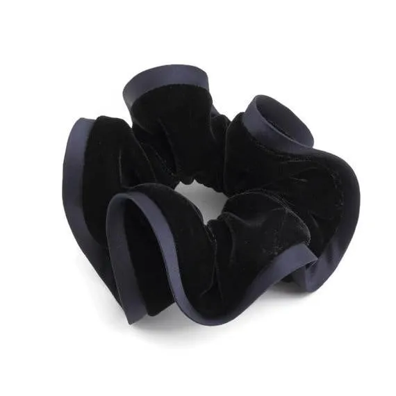 silk velvet scrunchies solid Color Trim Two Tone Premium elastic hair tie women accessory