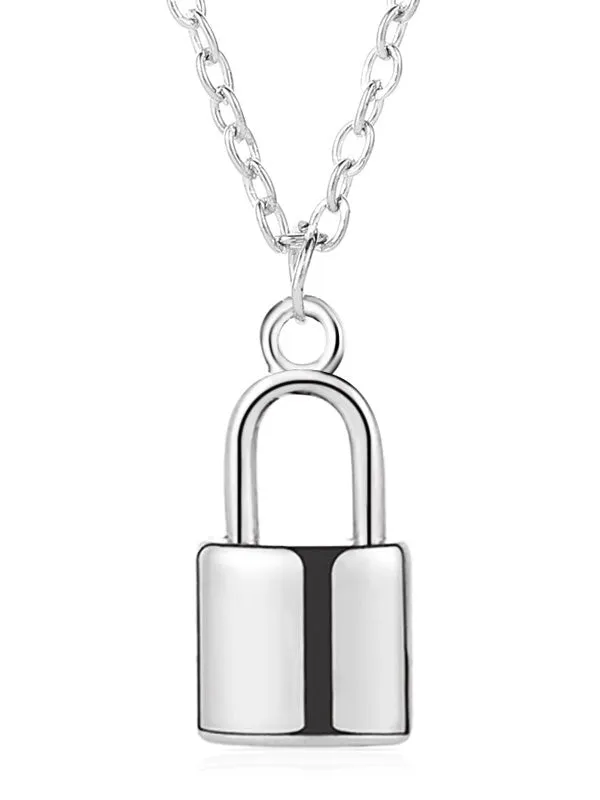 Simple Fashion Lock Necklace