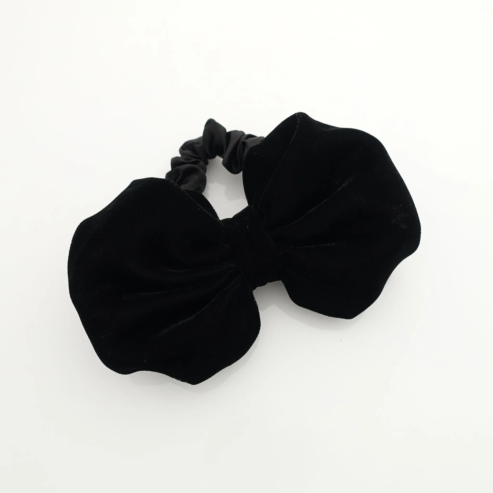 soft silk velvet hair bow scrunchies balloon volume hair bow scrunchies