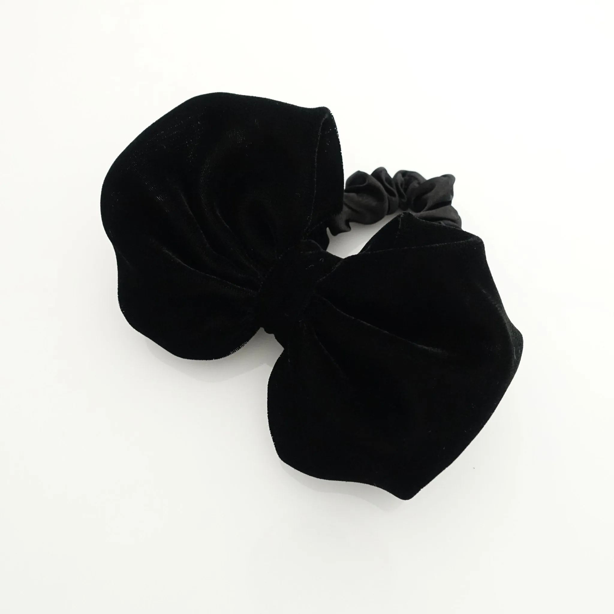 soft silk velvet hair bow scrunchies balloon volume hair bow scrunchies