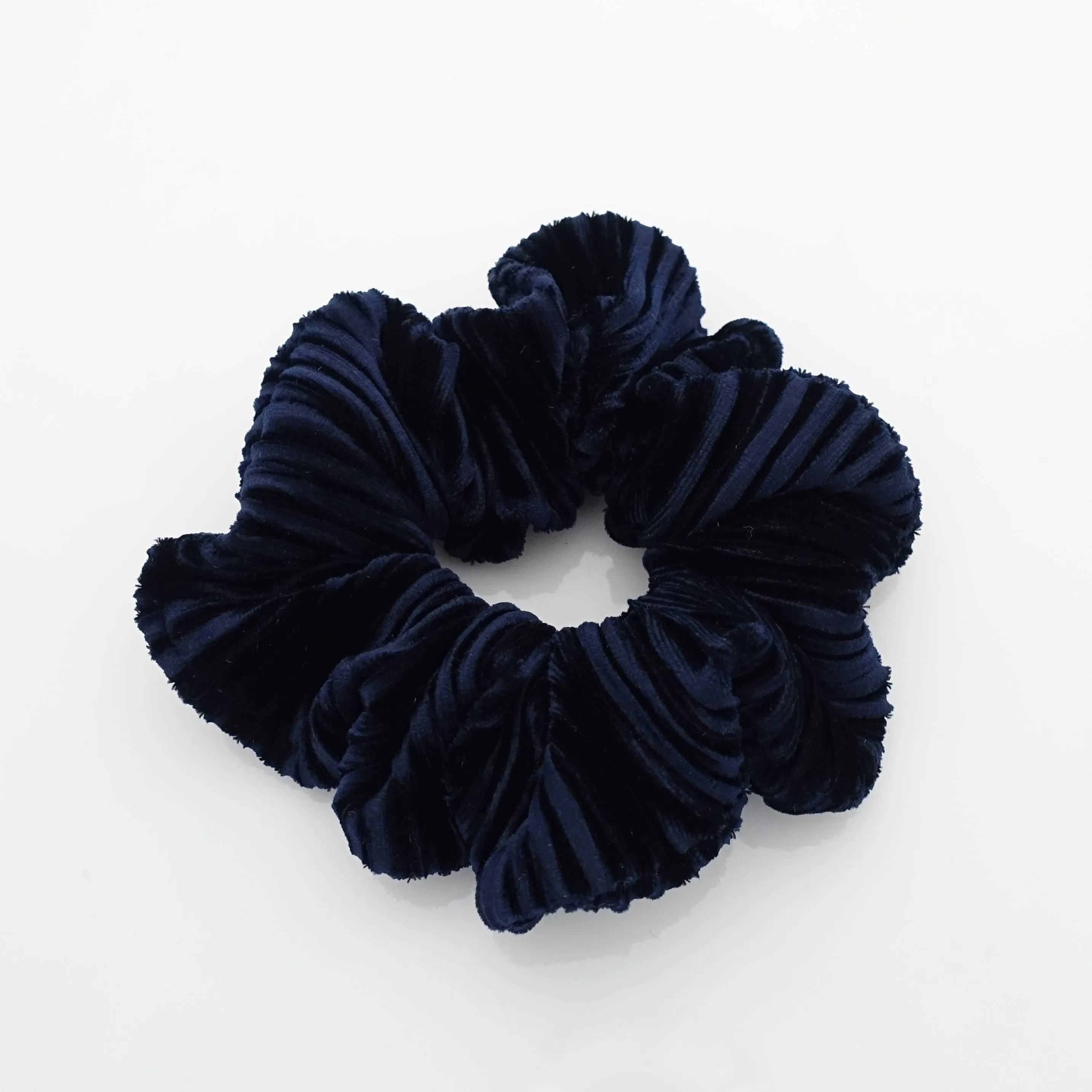 solid pleat velvet scrunchies women Hair Elastic scrunchie