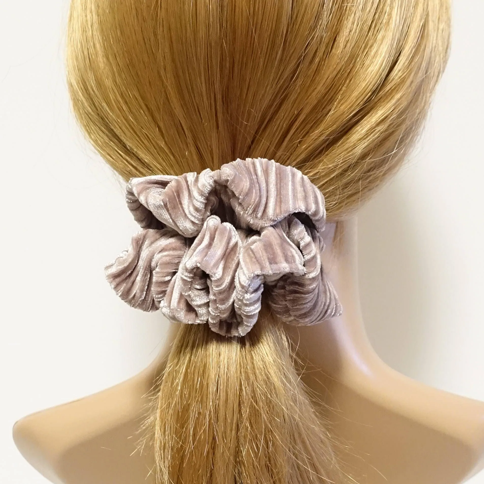 solid pleat velvet scrunchies women Hair Elastic scrunchie