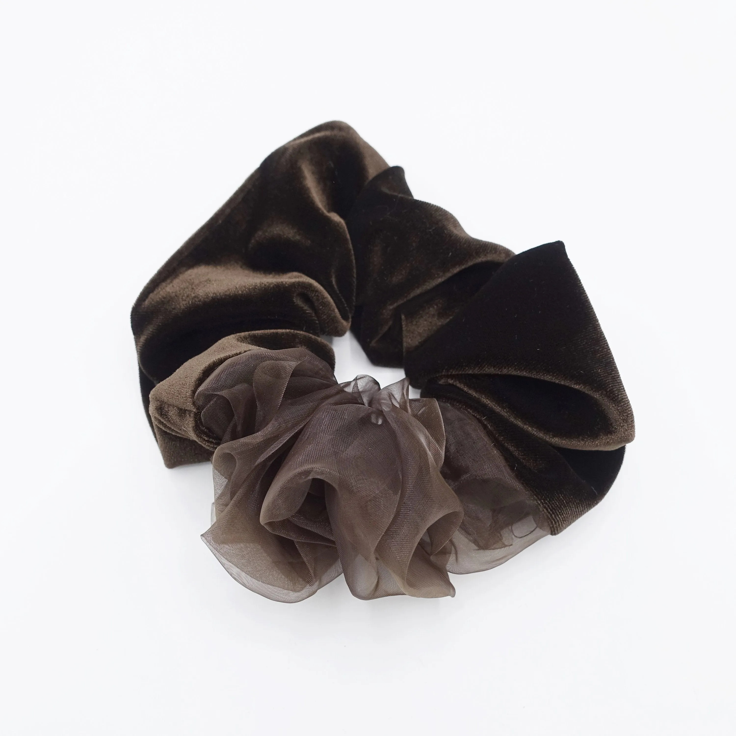 velvet scrunchies tulle block scrunchie for women