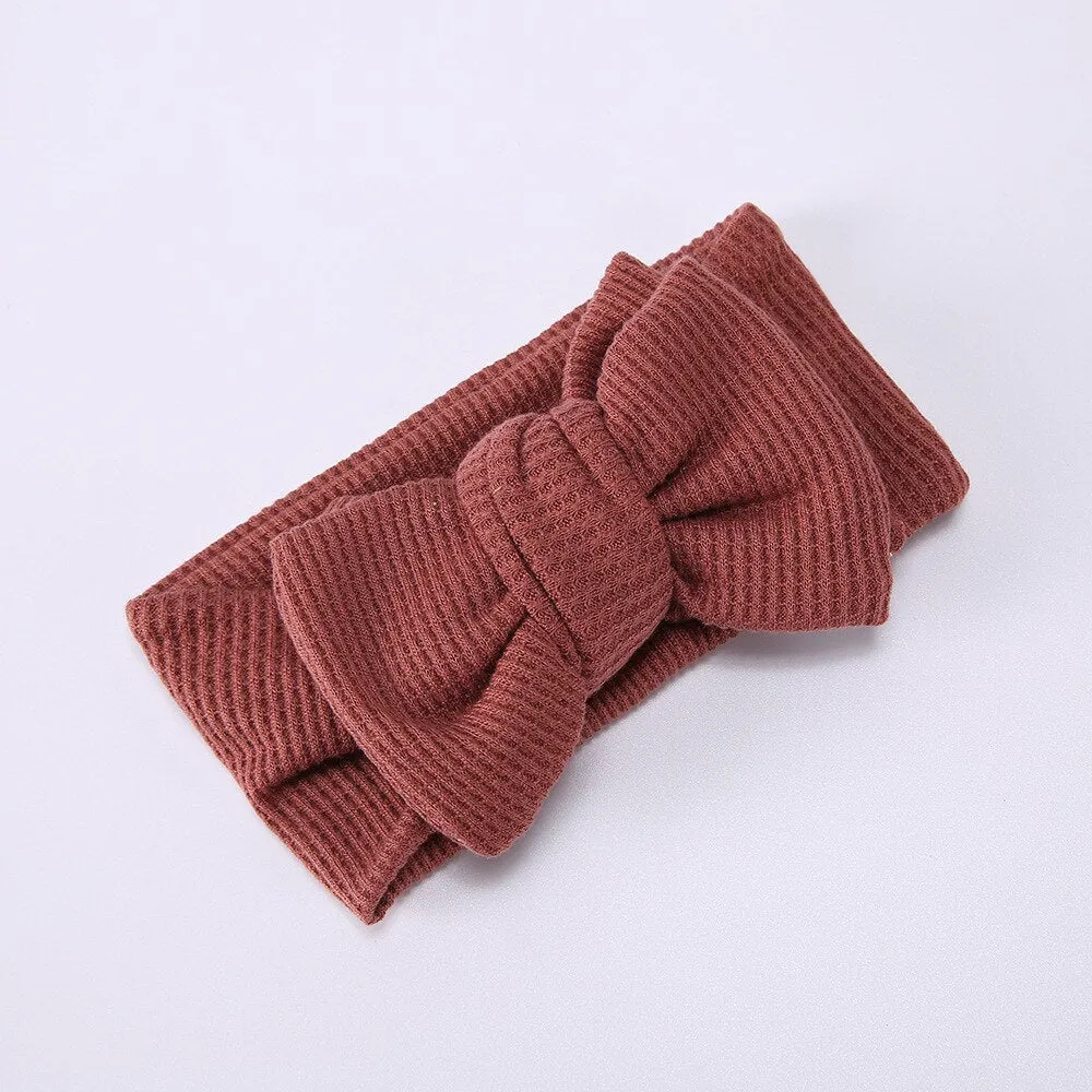 Waffle bowknot headband