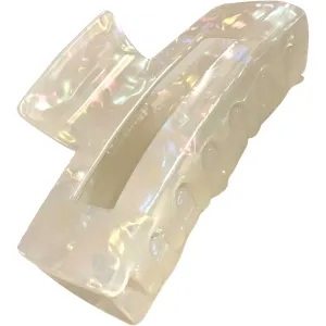 White Opal Claw Clip - Medium